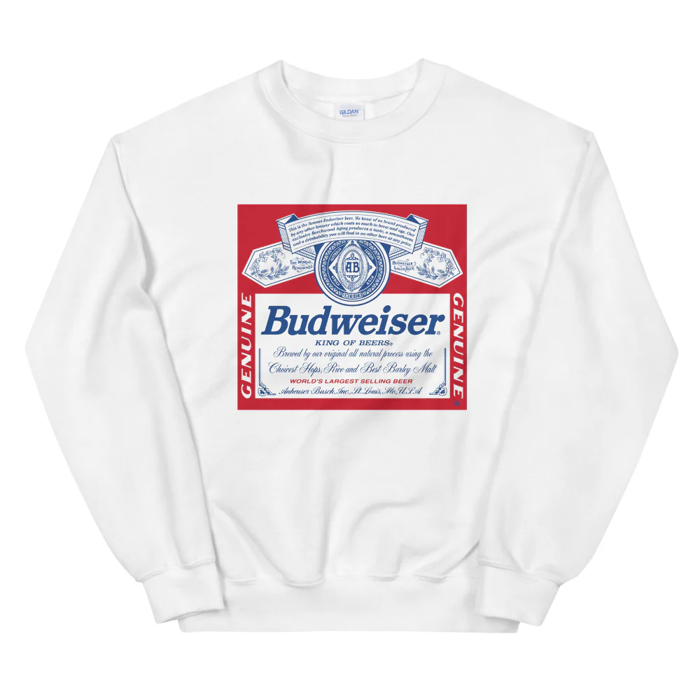Budweiser Retro Label Unisex Sweatshirt