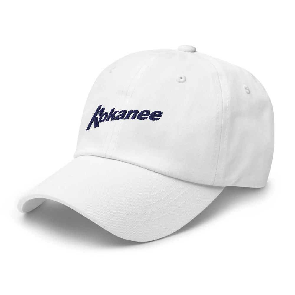 Kokanee White Embroidered Dad Hat - Image 3