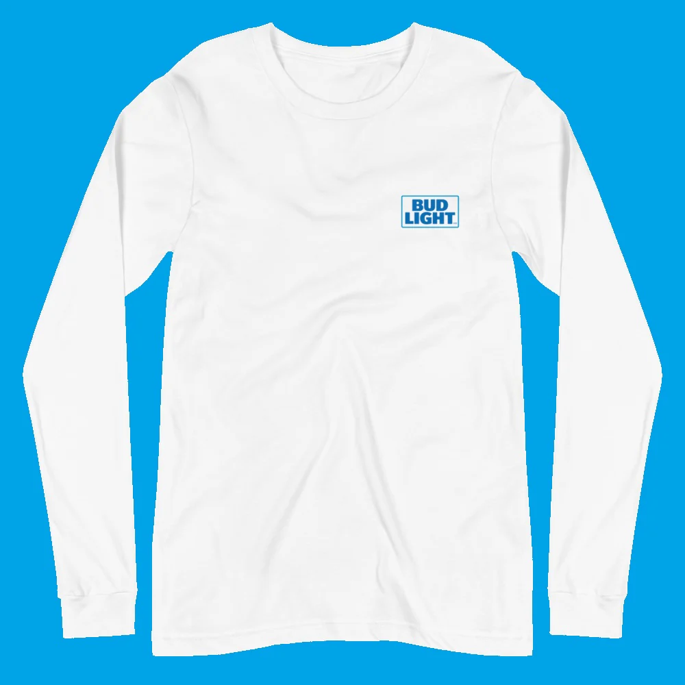 Bud Light Unisex Long Sleeve Tee with Retro Bottle Graphic on Back - Image 4